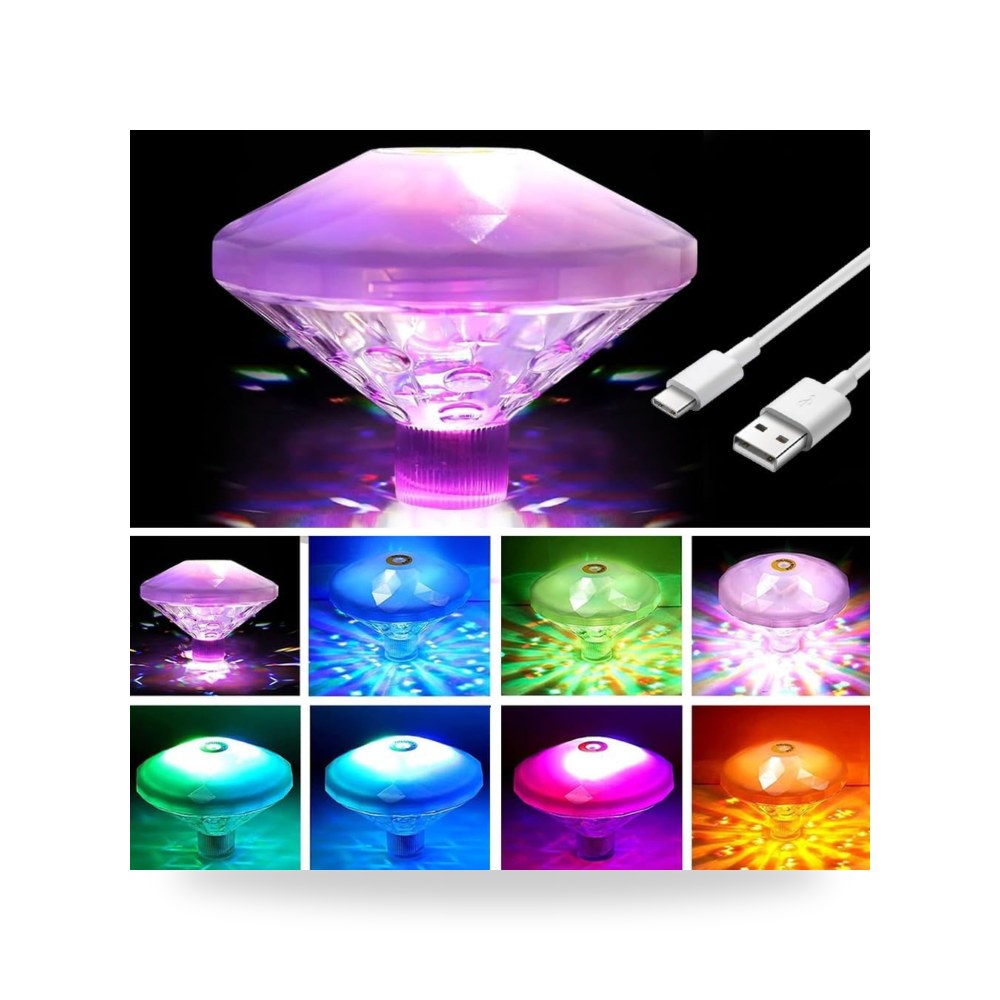 مصباح LED عائم لحوض السباحة من كيه بي بي سي كيه، اضاءة LED KBIBCK