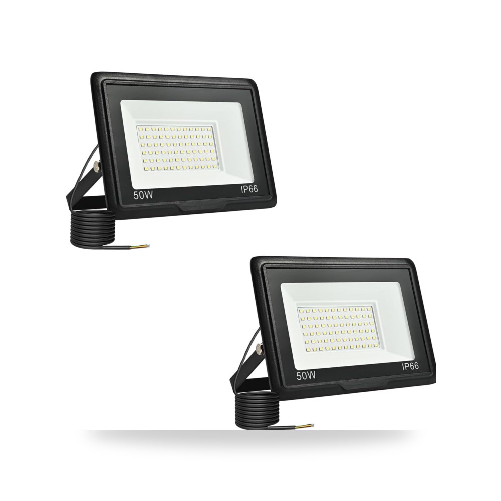 مصباح كشاف LED خارجي 50 واط 5000 لومن 6500 كلفن ابيض بارد موديل IP66