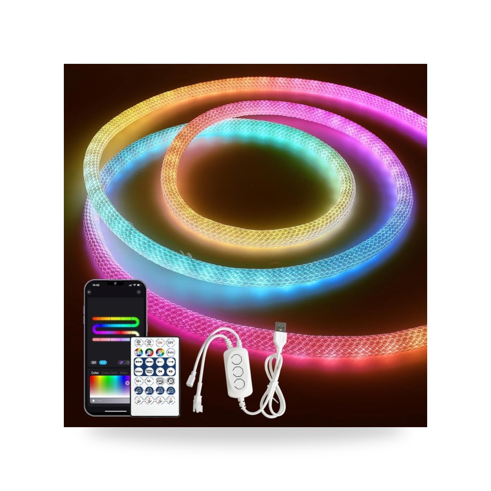 مقياس اضاءة LED نيون بتقنية البلوتوث RGBIC نالاكال موديل IP65