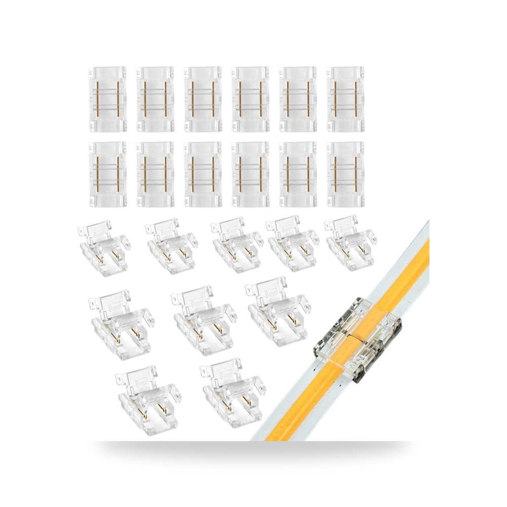 موصلات شريط اضاءة LED بدبوسين من كليرهيل، محول سريع بدون