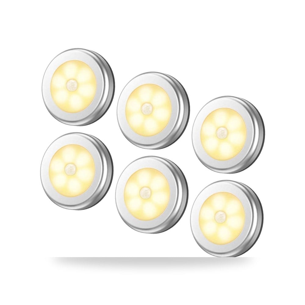 6 عبوات من مصابيح مستشعر الحركة LED الليلية اللاسلكية (موديل B09Z9Z8JD1) - متجر ريمكو