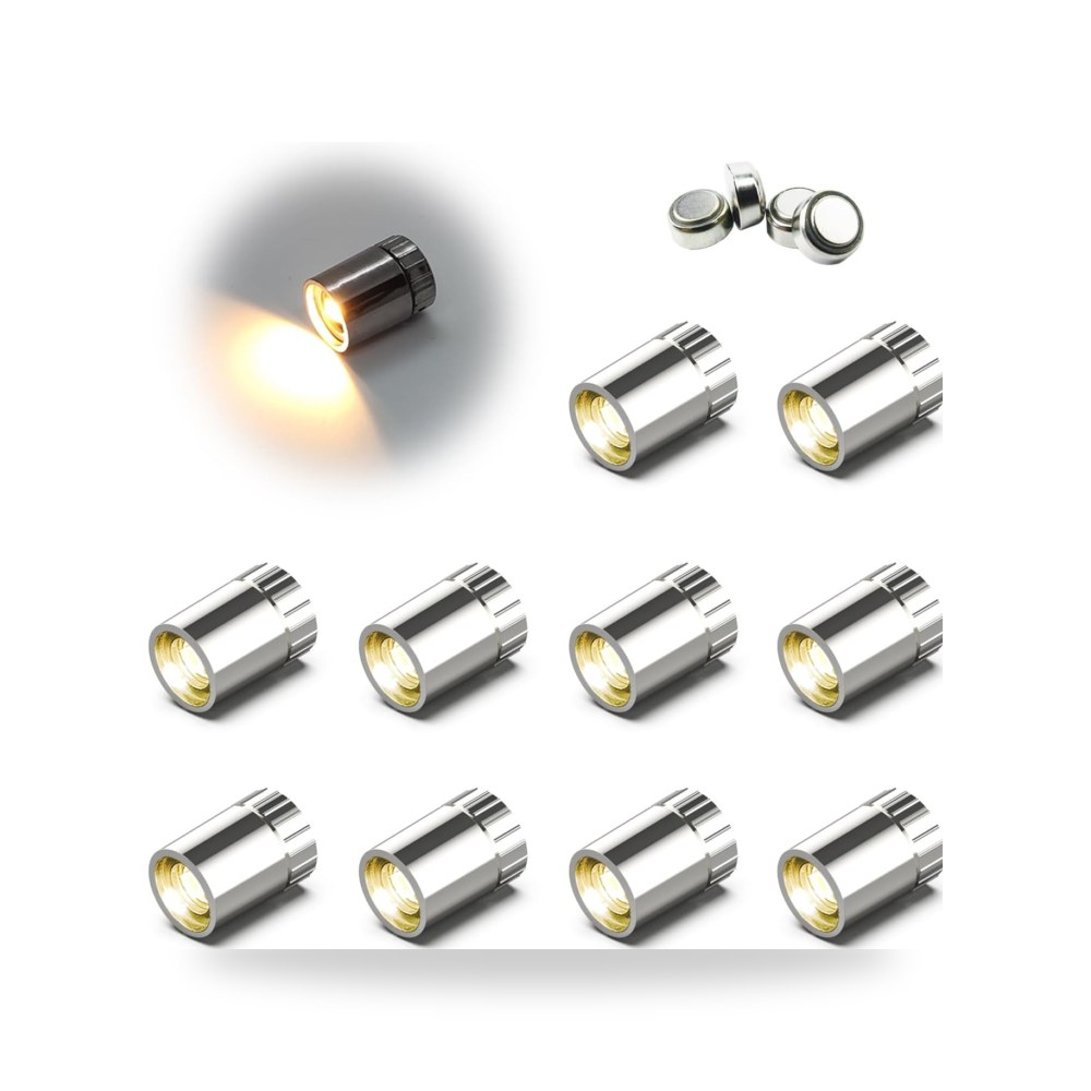 10 عبوات من مصابيح LED صغيرة تعمل بالبطارية، مصابيح LED SUZEYAR