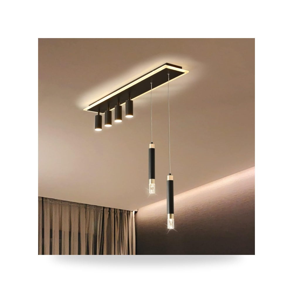 ثريا LED عصرية من جايكومي - 3 مصابيح متدلية للسقف (موديل B0CC1KMZVQ)