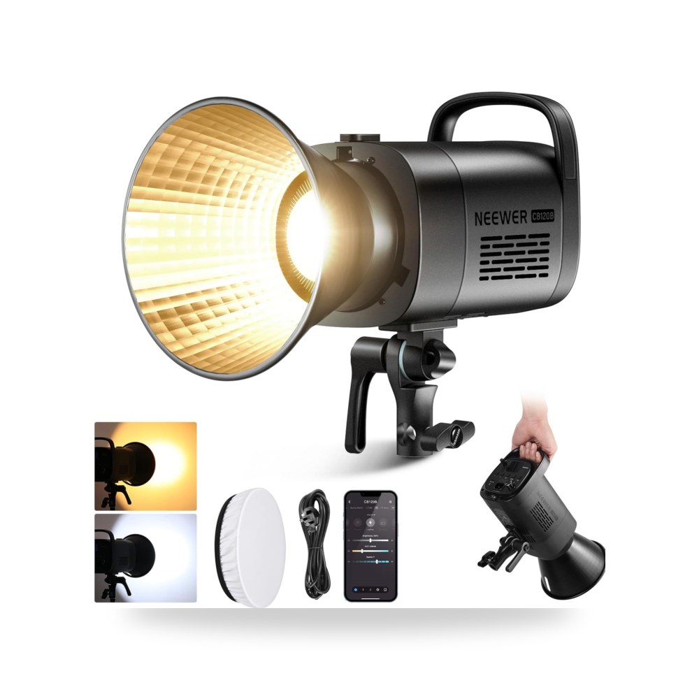 مصباح فيديو LED CB120B بقدرة 120 واط بتردد 2.4G وتحكم نيوير