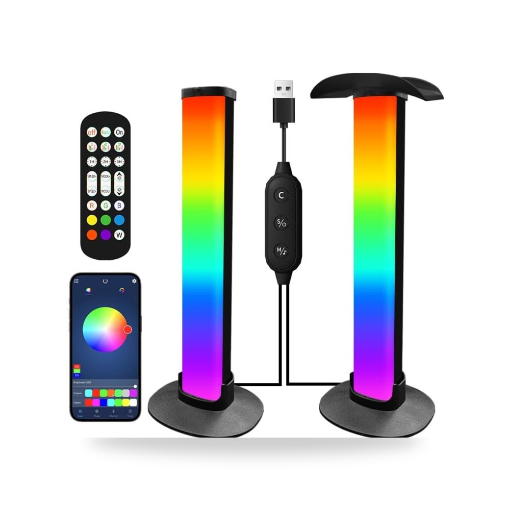 شريط إضاءة RGB ذكي 2 في 1 لسطح المكتب والألعاب موديل B0G4RK4YZH | ريمكو