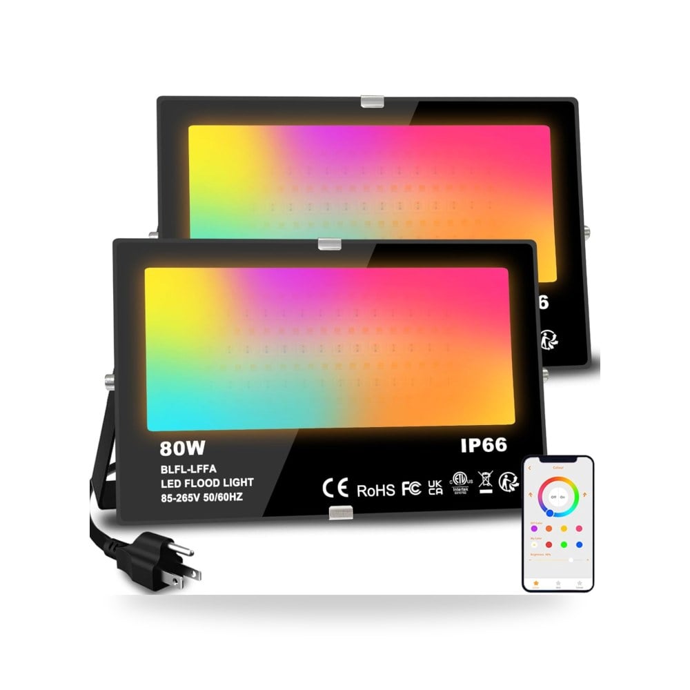 موصلات مصباح LED غامر من ميلبو 800 واط يعادل باضاءة RGB ذكية موديل IP66