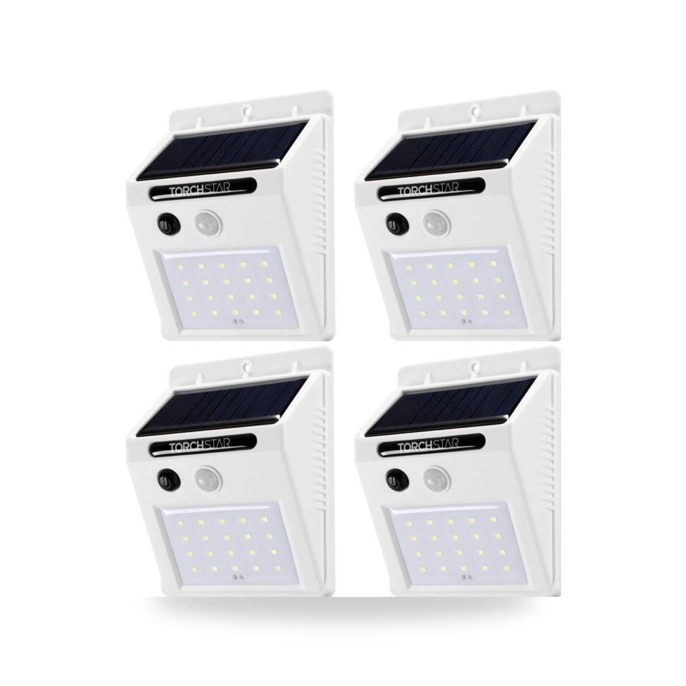 تورش ستار مصباح LED خارجي بمستشعر حركة يعمل بالطاقة 4 قطع موديل IP65
