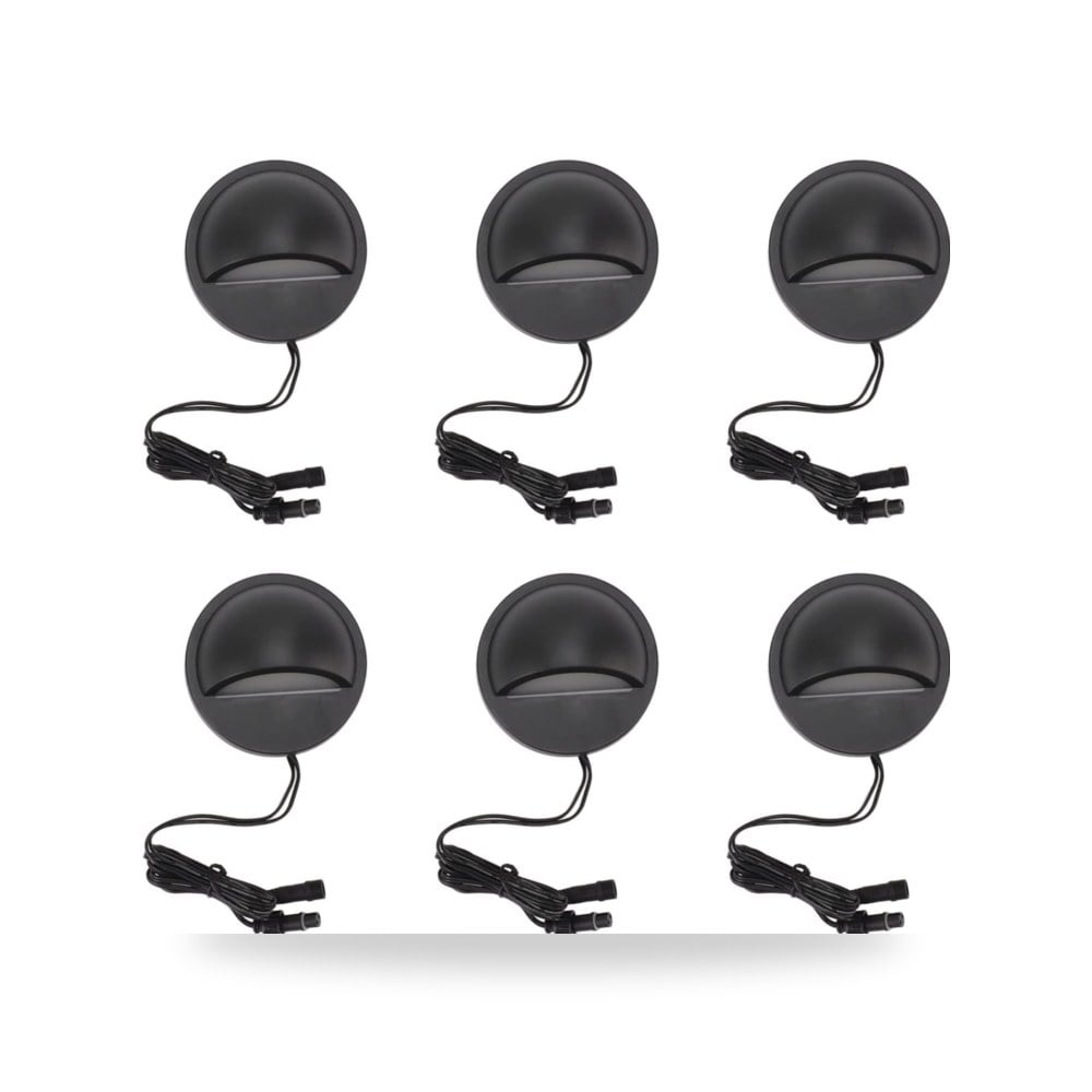 أضواء الدرج ألومنيوم أبيض طقم 6 قطع 6PCS