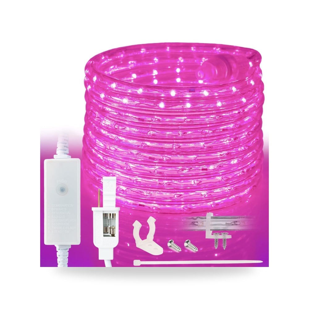 1143 مصابيح LED، حبل إضاءة LED خارجي وردي West Ivo y