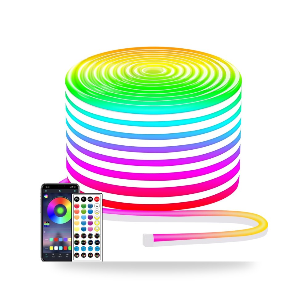 حبل اضاءة LED نيون سيجراس 132 قدم مقاوم للماء IP65