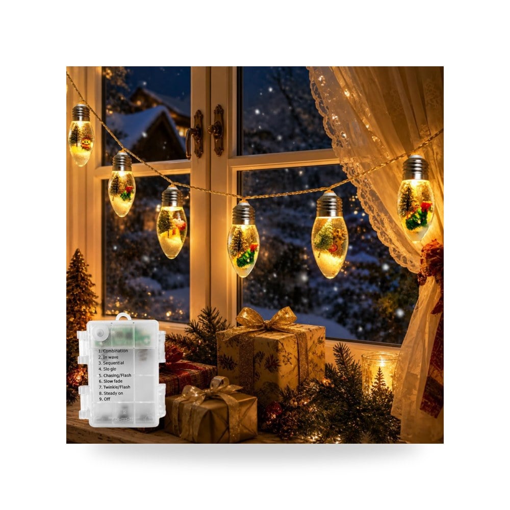 10 مصابيح LED خيالية من كنولينزت، 1.85 متر داخلي، مقاومة موديل IP44
