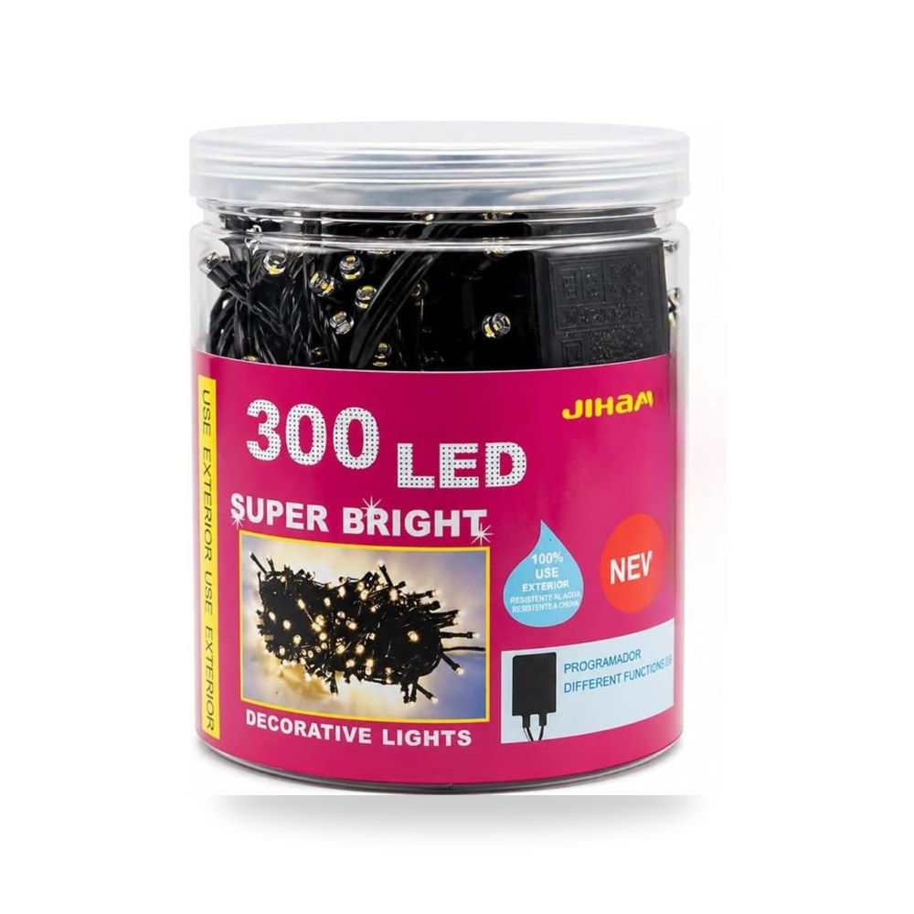 300 مصباح LED أبيض دافئ للديكور الداخلي والخارجي موديل B0GZW6HW6D