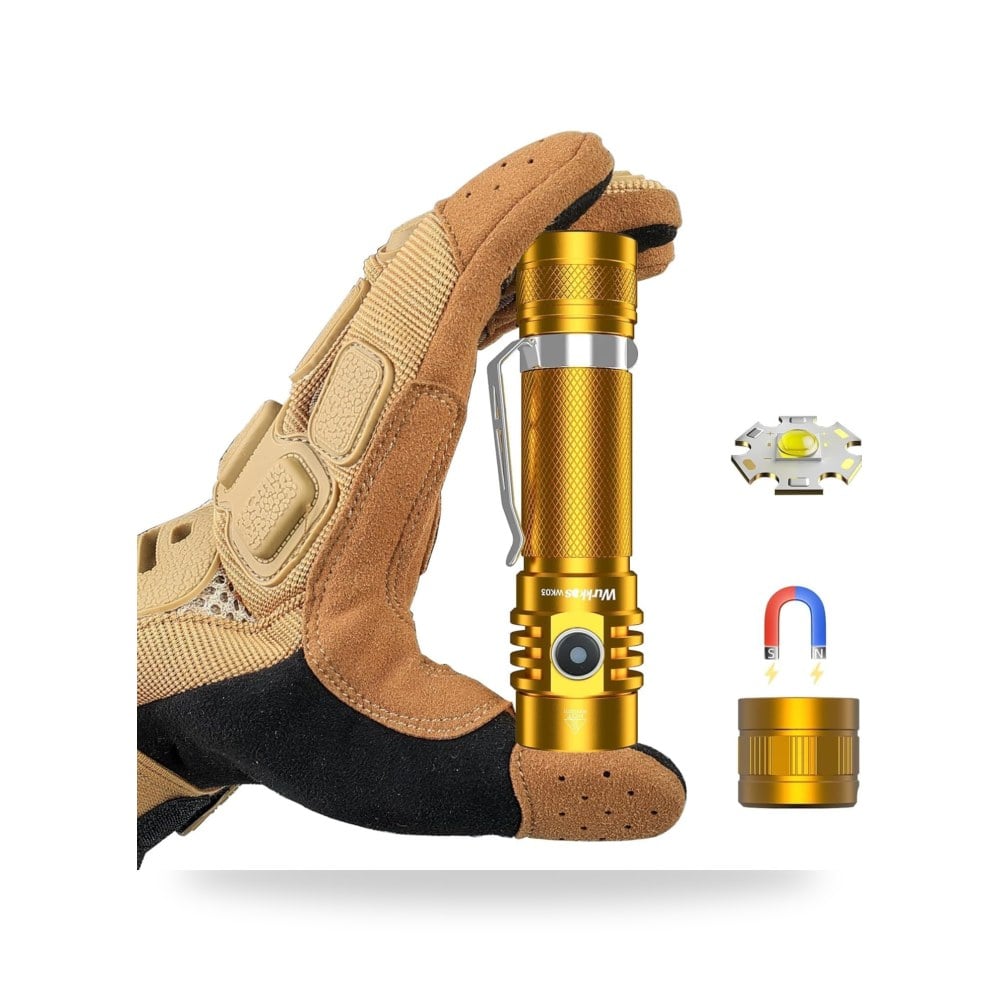 Wurkkos WK03 كشاف جيب قابل للشحن، 1200 لومن، فوركوس