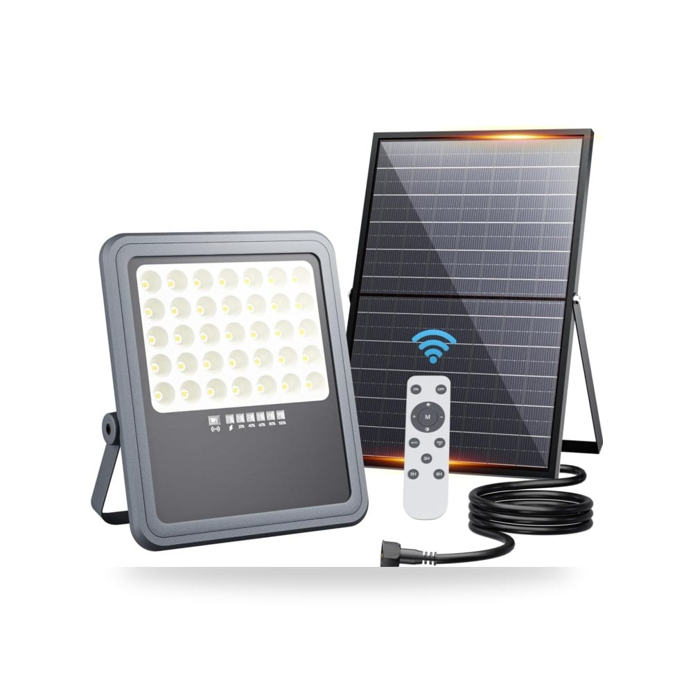كشاف LED بالطاقة الشمسية مع لوحة من هوليد موديل IP65 - إضاءة خارجية قوية