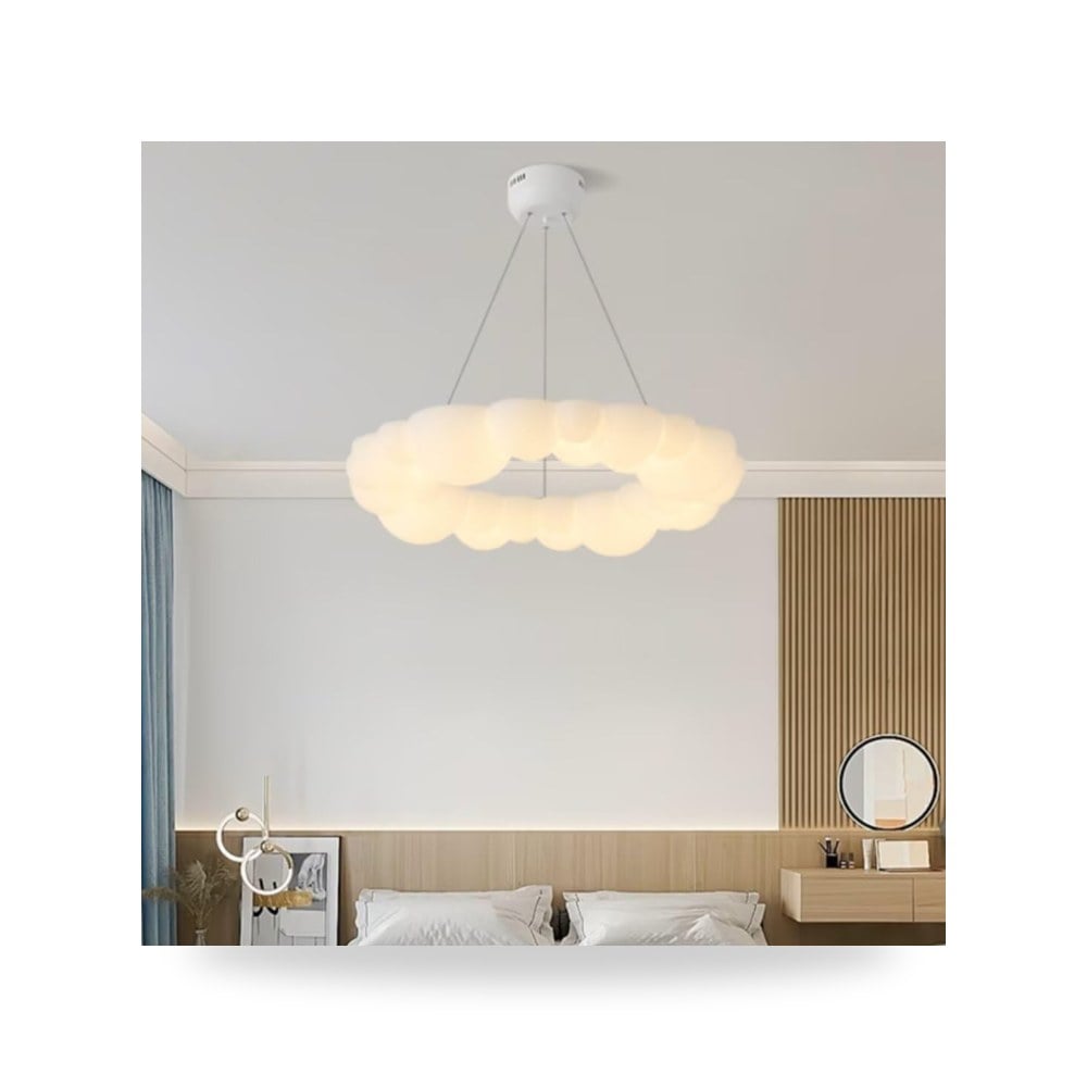 ثريا LED بتصميم سحابة فقاعية | مصباح متدلي عصري موديل B0DCS93G46