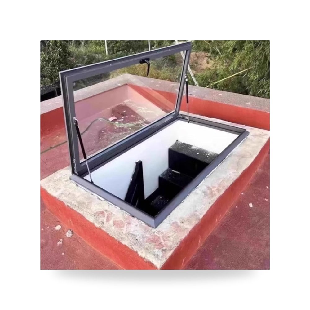 كوة الومنيوم موفرة للطاقة، رمادي، 60 × 70 سم