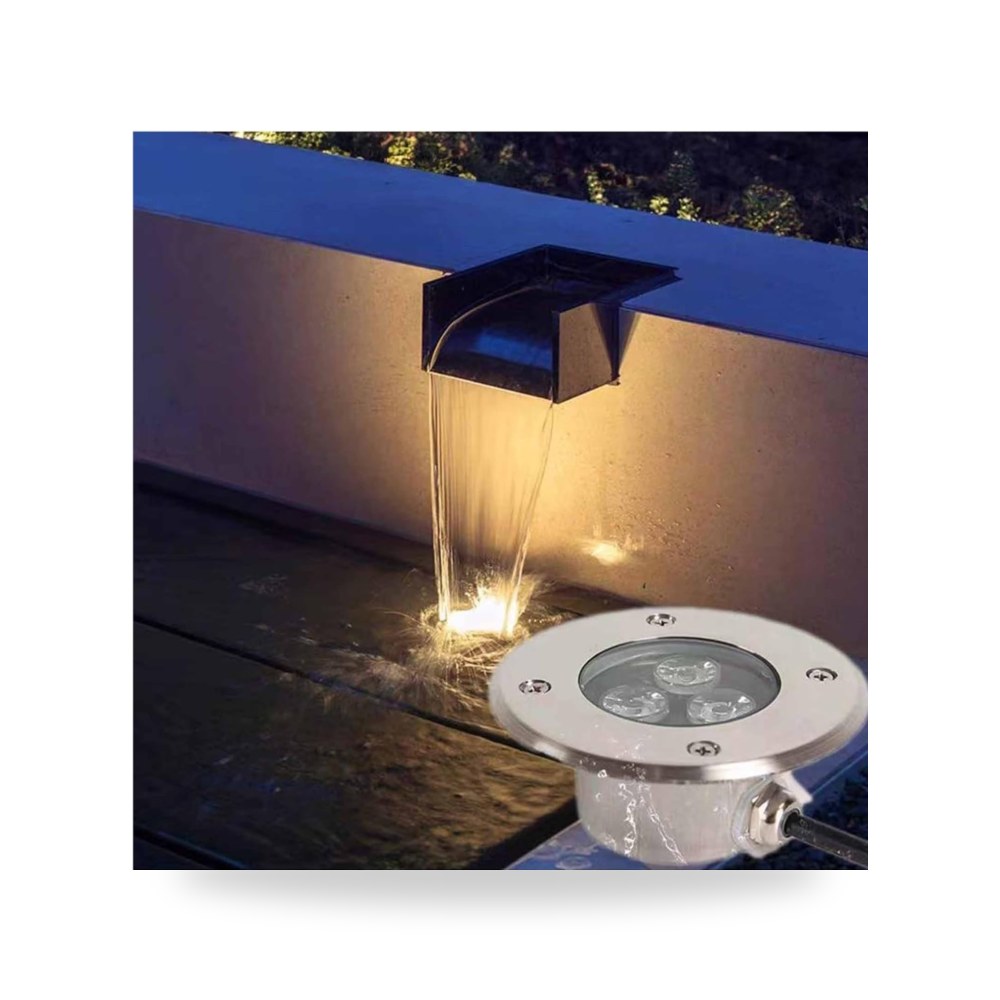 كشاف أرضي LED رفيع للغاية 3 واط - هيكل ستانلس موديل IP68