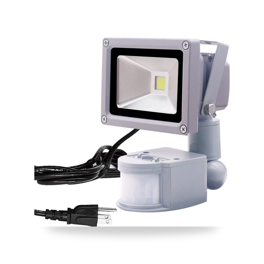 مصابيح كاشفة LED بمستشعر حركة 10 واط للاماكن الخارجية، ضوء موديل IP66