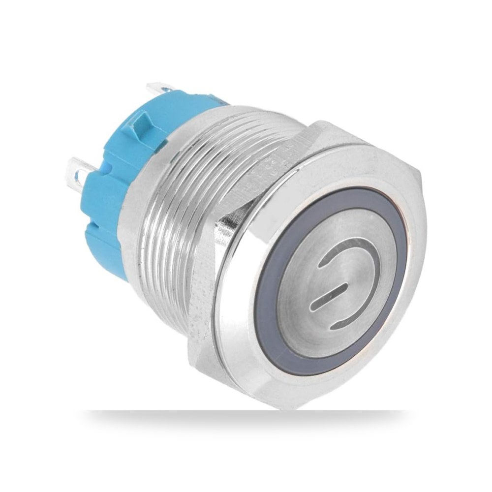أغطية تركيب متساطح معدن أبيض 22mm