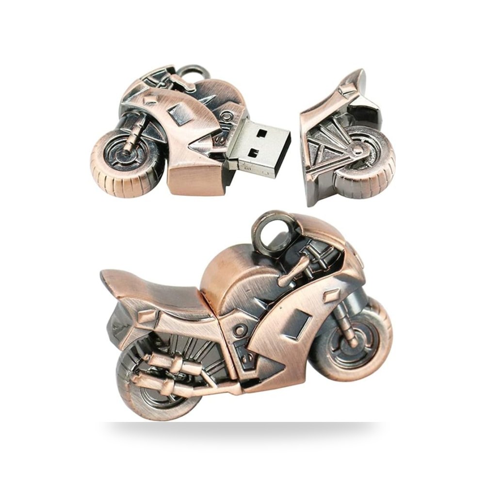 ذاكرة فلاش USB 2.0 معدنية على شكل دراجة نارية سعة 128 جيجابايت موديل B07RXDNWNJ