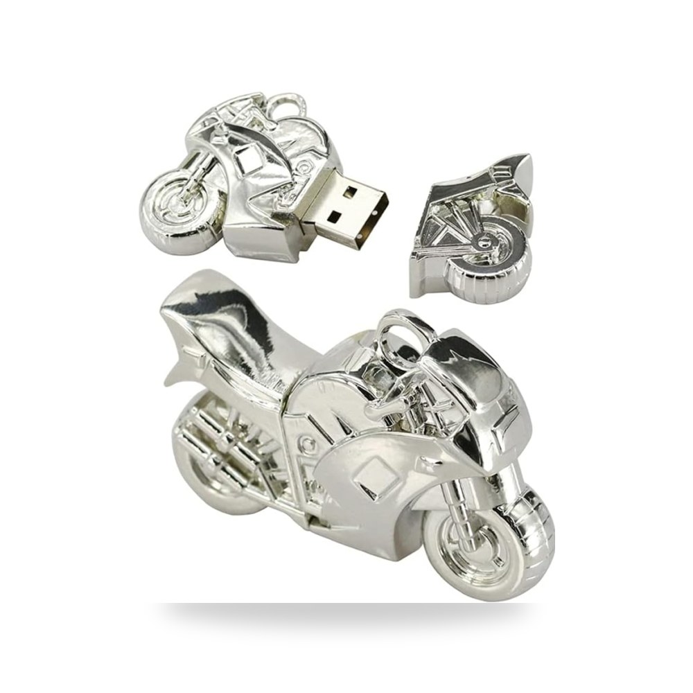 ذاكرة فلاش USB 2.0 معدنية على شكل دراجة نارية سعة 128 جيجابايت - موديل B07S3LM4N6