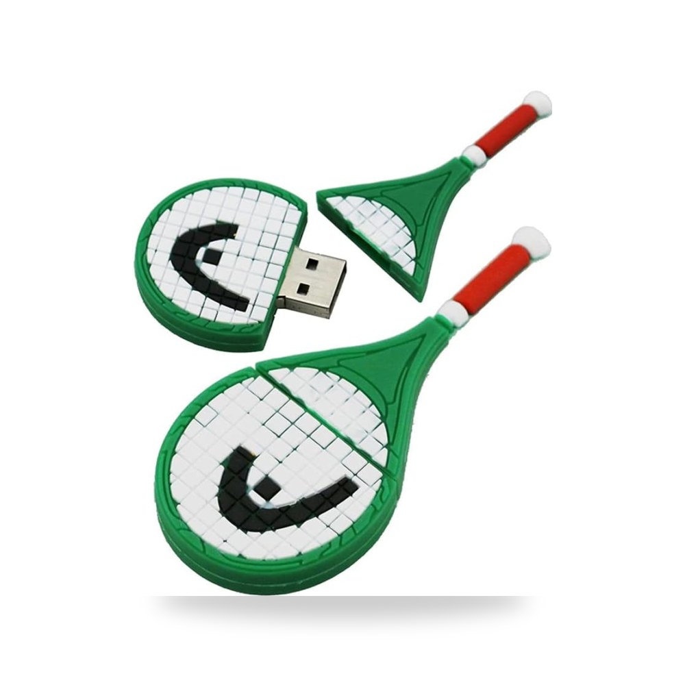 ذاكرة فلاش USB 2.0 على شكل مضرب تنس سعة 8 جيجابايت - موديل B07RDD4FD3