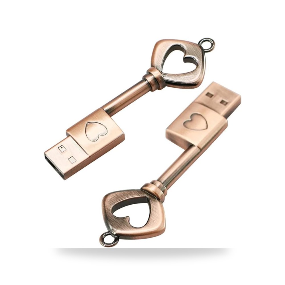 ذاكرة فلاش USB 2.0 معدنية على شكل مفتاح سعة 128 جيجابايت | موديل B07RZF65HB