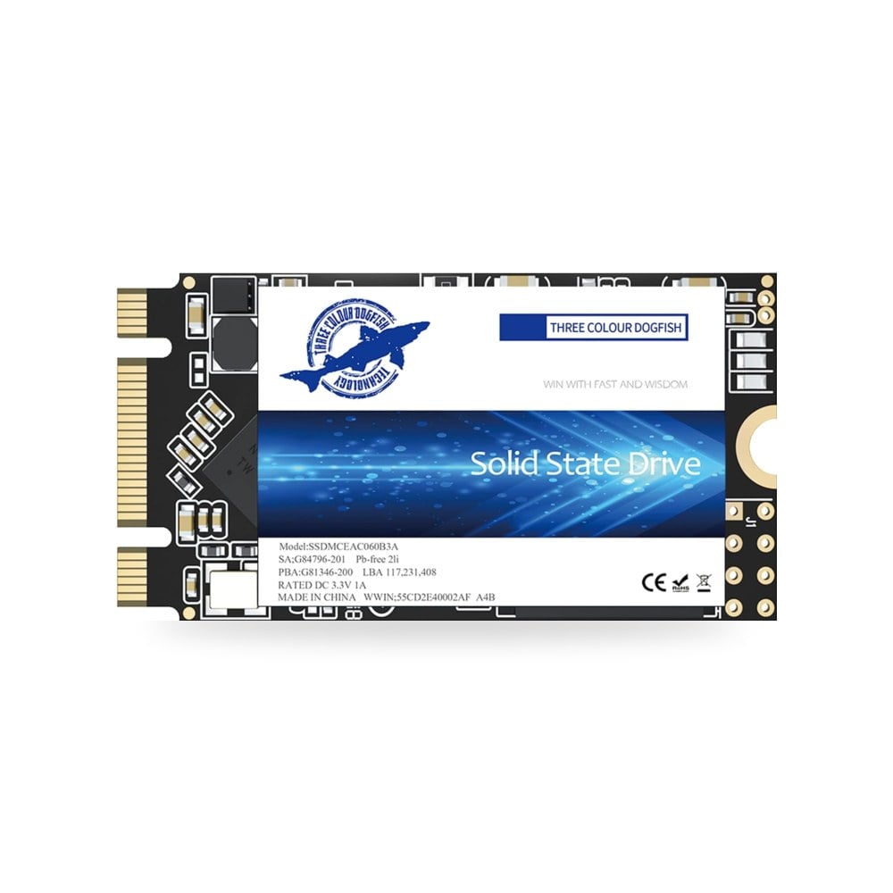 SATA III 500GB DOGFISH 2242 محرك أقراص الحالة