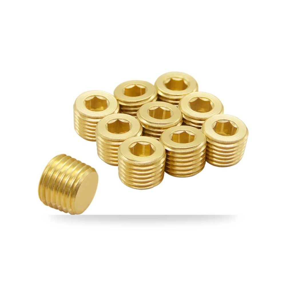 وصلات أنابيب نحاسية هوشنج 1/4 إنش NPT - 10 قطع (جودة هندسية معتمدة)