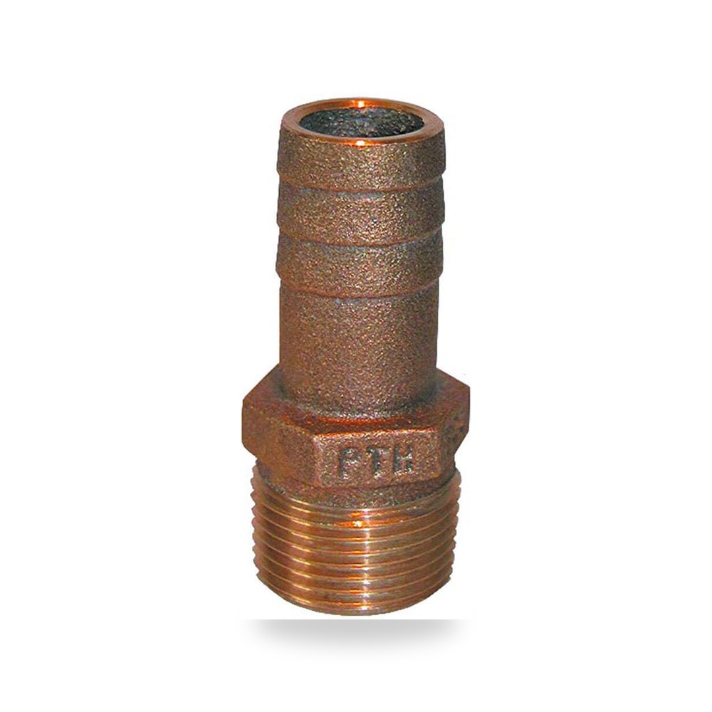 جروكو أنبوب برونزي 3 - 4 NPT × 3 - 4 ID إلى خرطوم مستقيم