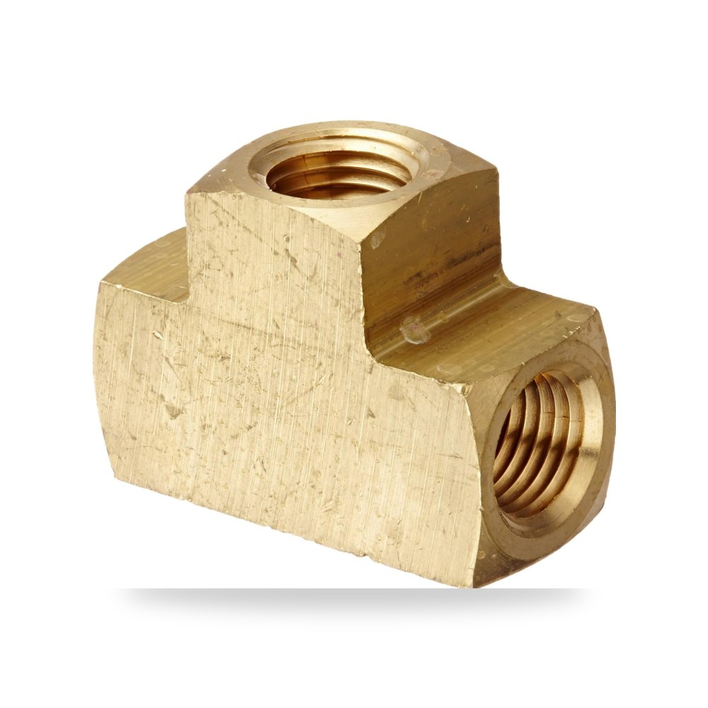 Eaton Weatherhead 3700X4 Brass CA360 Fitting, Tee, 1 - 4"NPT ويذر هيد