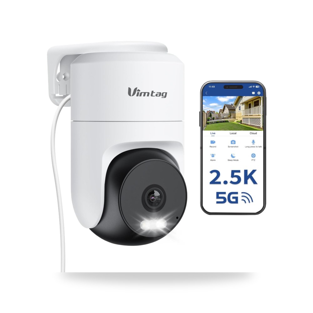 فيمتاغ كاميرا مراقبة خارجية 2.5K 4MP واي فاي سي سي تي في، موديل IP66