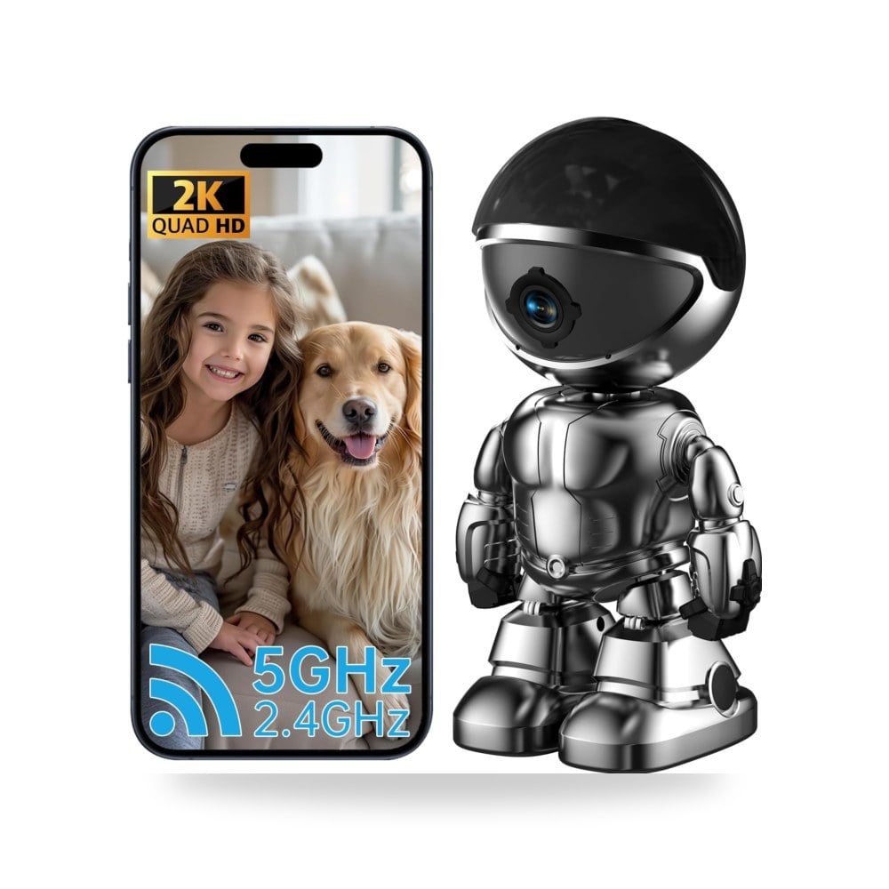 كاميرا روبوت داخلية تشبوس 2K HD واي فاي 5G - 2.4GHz (موديل B0D8FR7DR9)