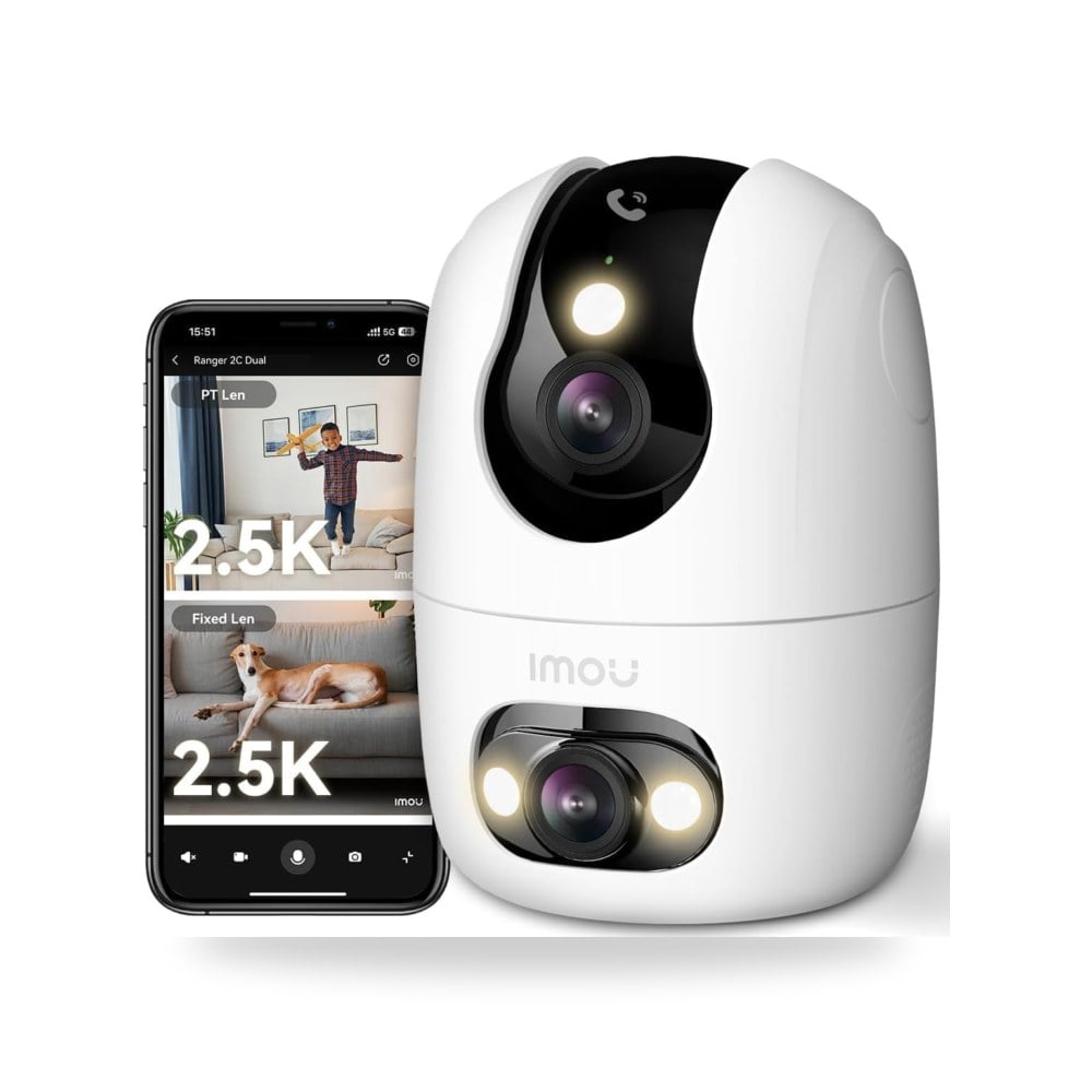 كاميرا مزدوجة 8MP للأمان المنزلي واي فاي اي مو موديل B0FPR4X3T6