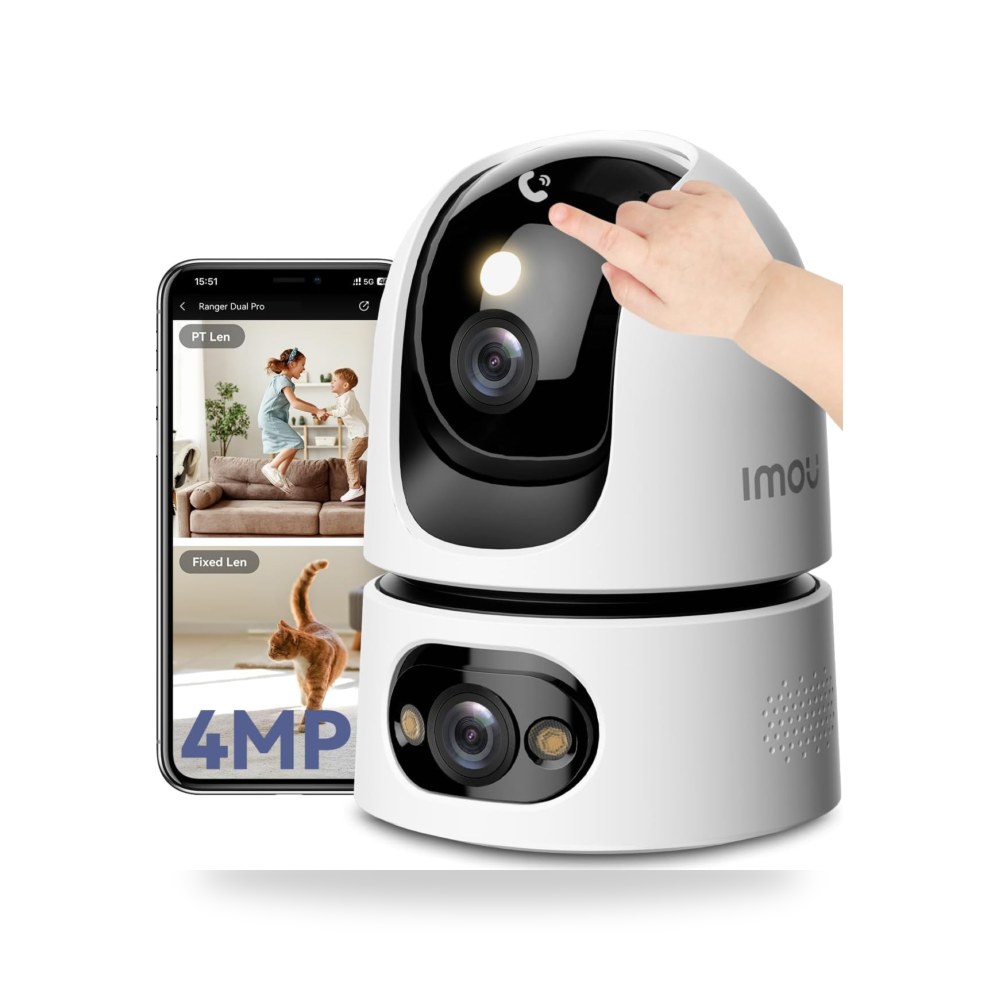 كاميرا مراقبة داخلية ايمو 8 ميجابكسل مزدوجة العدسة 4MP+4MP موديل B0FQ9YTYKN