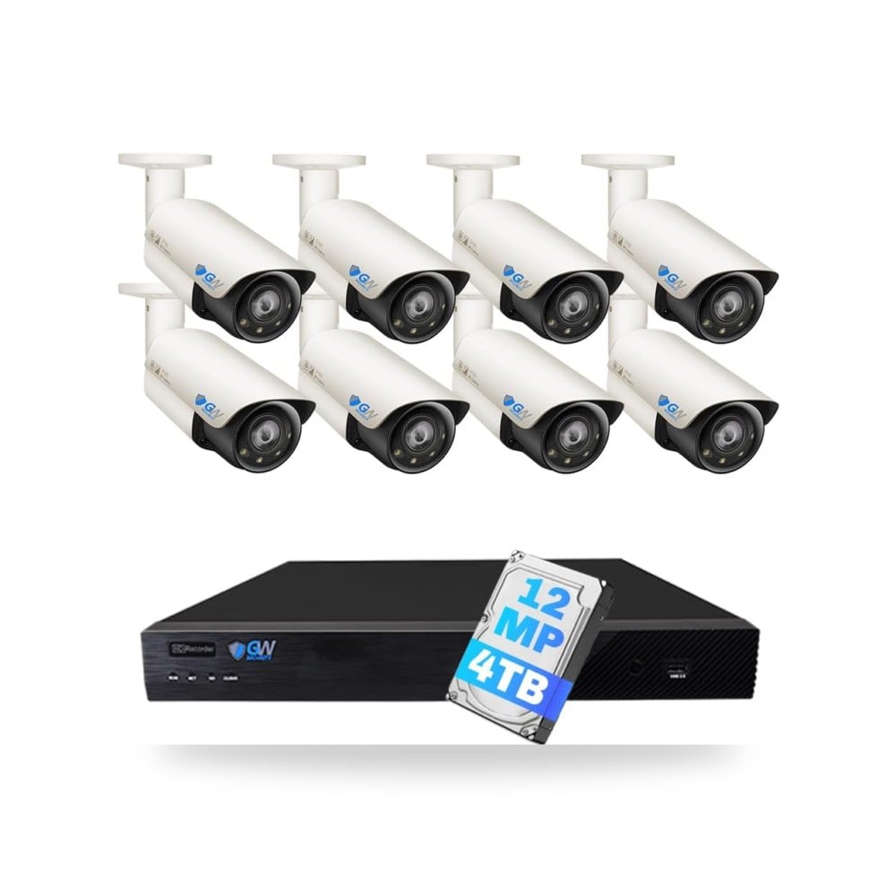 نظام كاميرا مراقبة 16 قناة UHD 12MP 6K من جي دبليو سيكيوريتي (موديل B0DGB4BFS1)