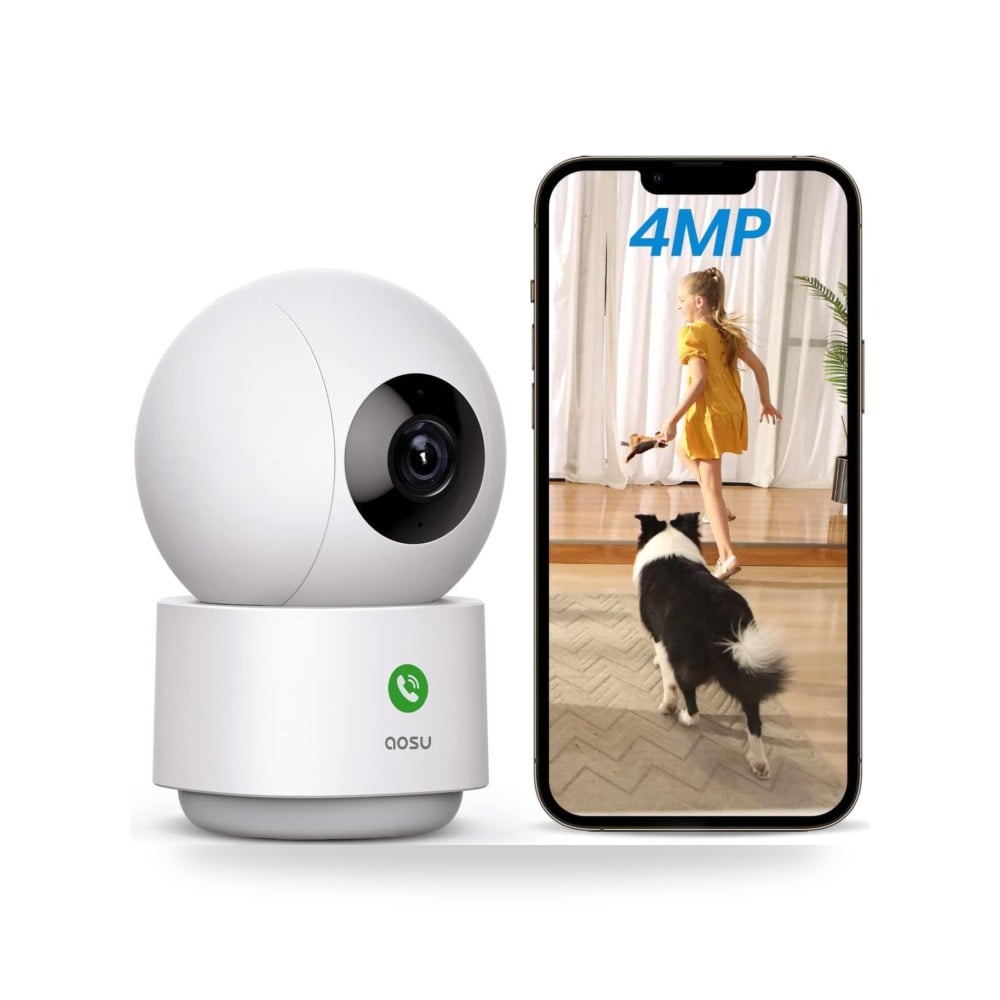 اي او اس يو كاميرا مراقبة داخلية 4MP لمراقبة الاطفال