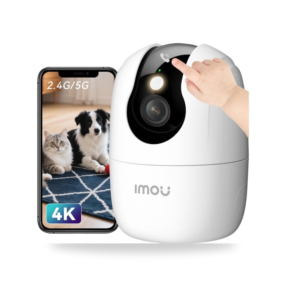 اي مو كاميرا مراقبة 4K للمنزل، كاميرا واي فاي داخلية 8MP