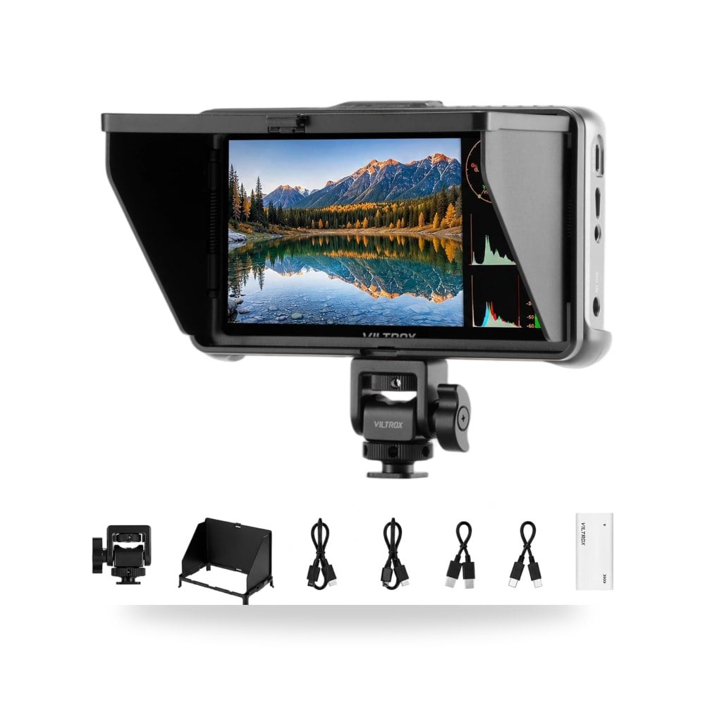 شاشة كاميرا فيلتروكس 14 سم 4K موديل DC-550 بدقة 1400 وحدة إضاءة
