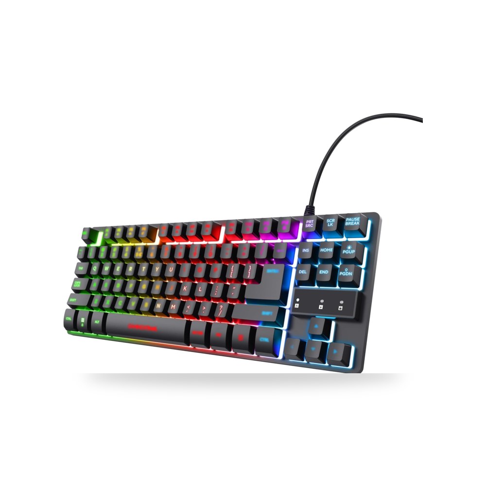 كيبورد TKL نمط UK من تراست جيمينج، كيبورد صغير بدون كيبورد