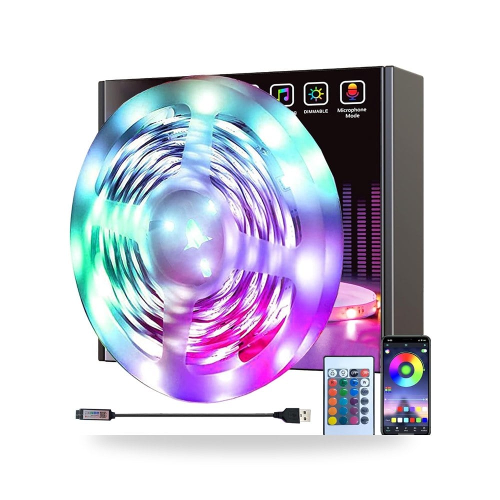 شريط إضاءة LED سمارال 5 متر RGB متغيرة الألوان (موديل B0BWQYTRW4) - ريمكو