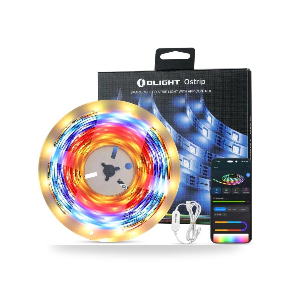 او لايت شريط اضاءة LED RGB بطول 16.4 قدم من اوستريب، تحكم