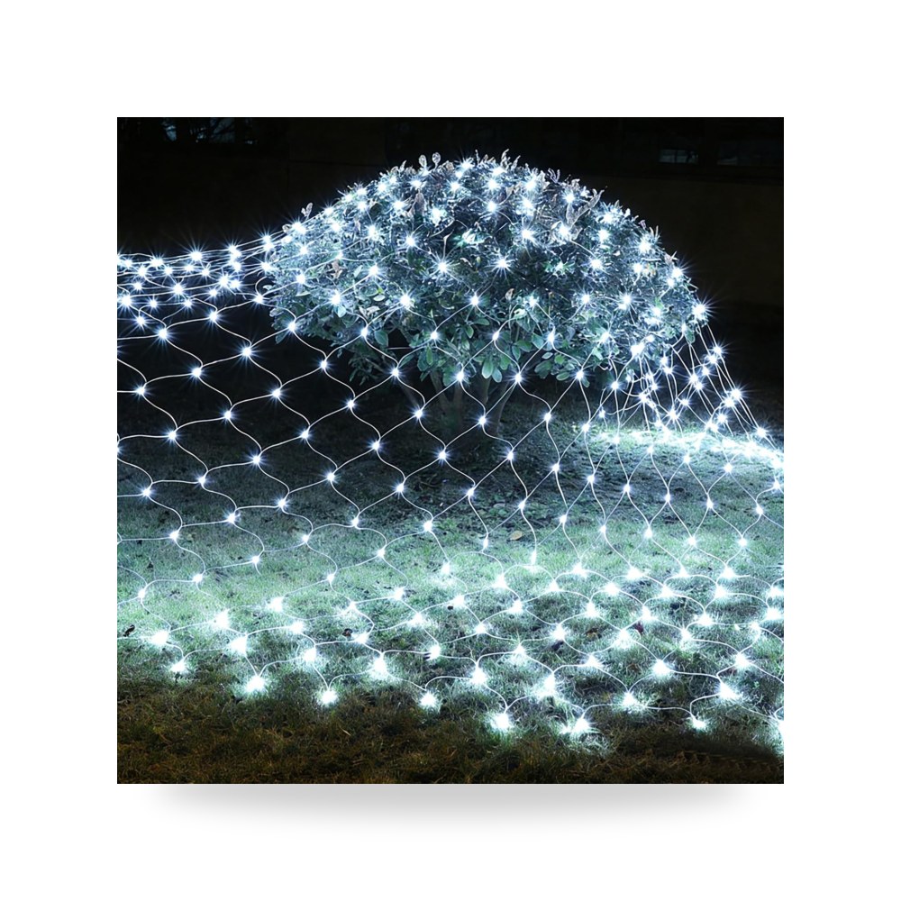 2 حزمة من 100 مصباح LED شبكي يعمل بالبطارية 8 اوضاع 4.9 ×