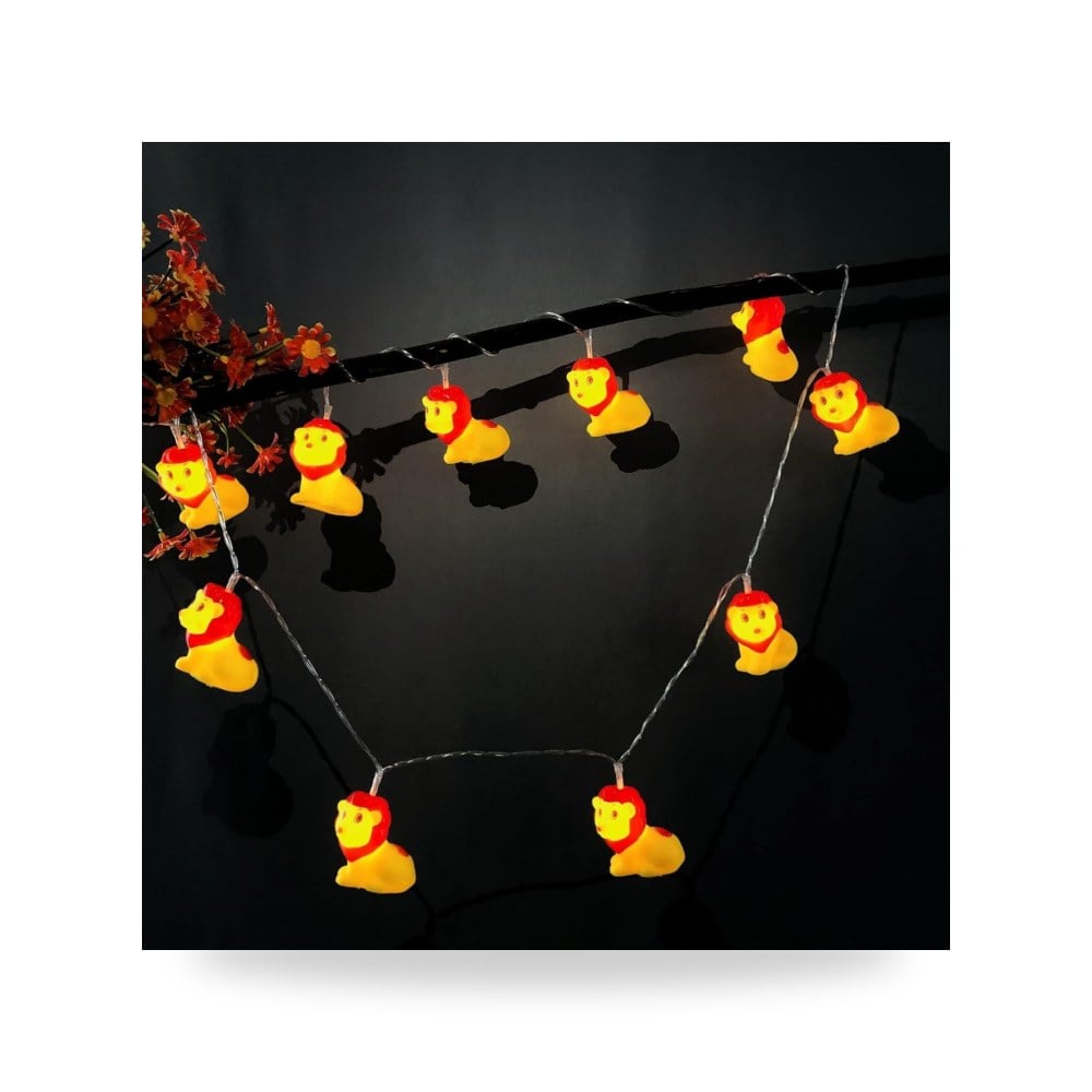 10 مصابيح LED على شكل اسد بطول 1.65 متر بلون ابيض دافئ تعمل