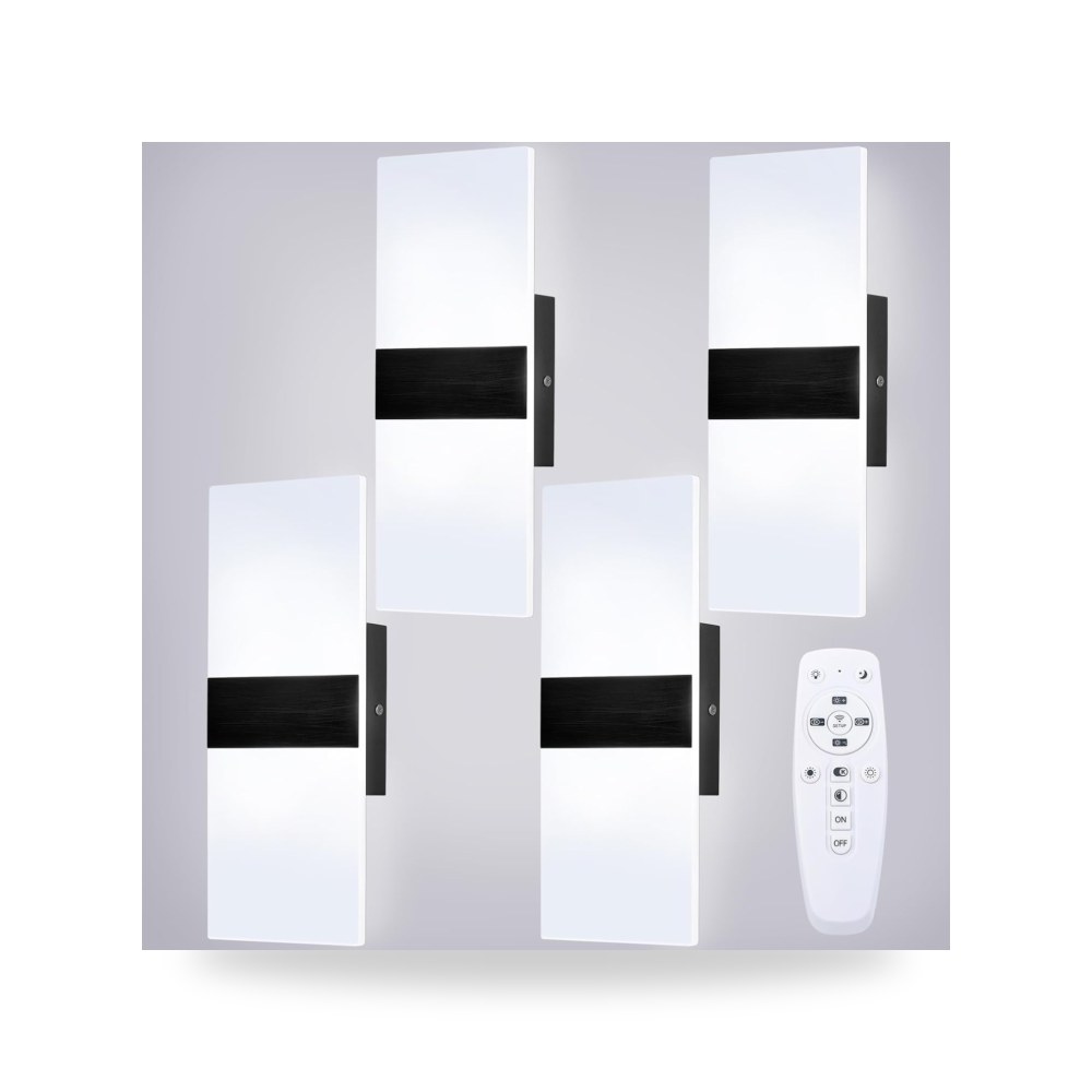 ريتيسي شمعدانات حائط LED 12 واط من الاكريليك - 4 عبوات (موديل B0C1GTX5BW) - متجر ريمكو