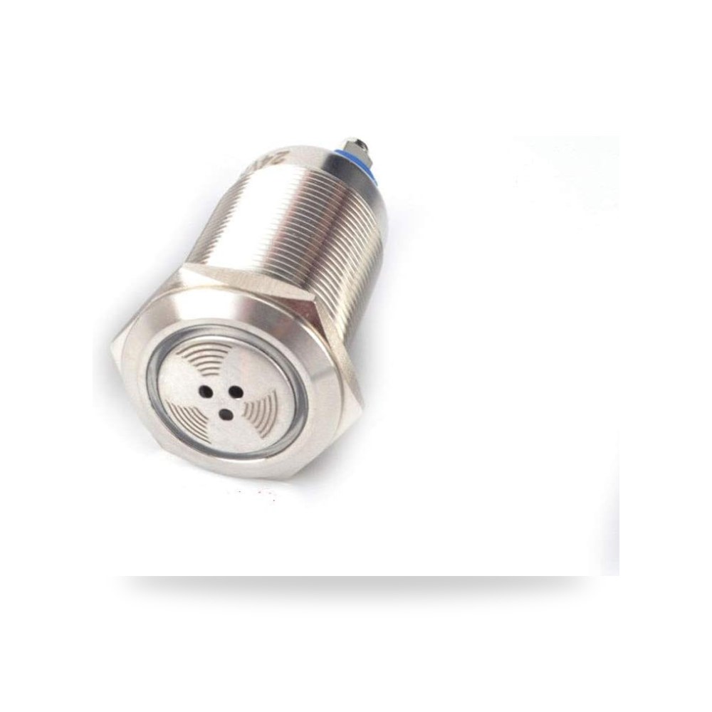 طنان LED أحمر 16 مم إلى 22 مم - طنان معدني مقاوم للماء موديل B08QYNYYW1