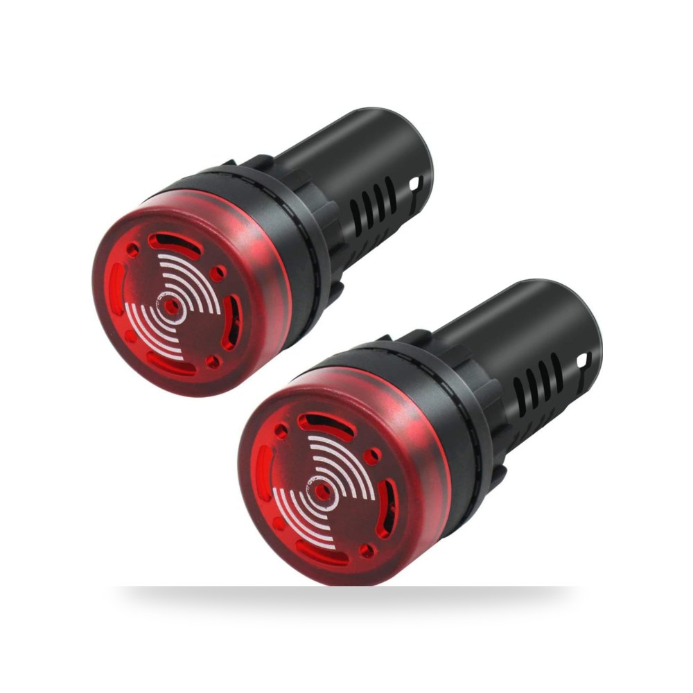 مكسوتيك مؤشر إنذار صيفي LED أحمر 22 مم AD16-22SM - قطعتين
