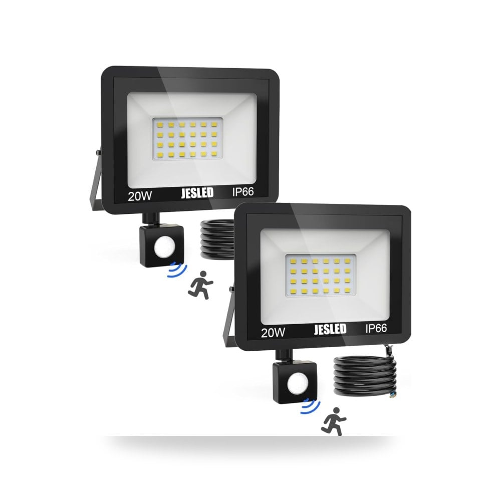 جيسليد كشاف LED مع مستشعر حركة 20 واط 2200 لومن موديل IP66
