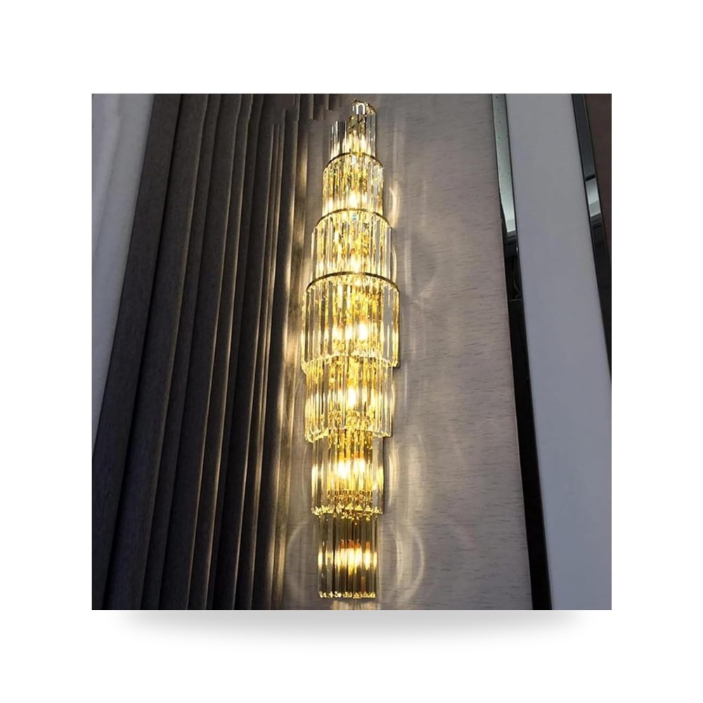 شمعدان حائط كريستال LED ذهبي LXYDJPBW موديل B0DNJTTG2M | ريمكو