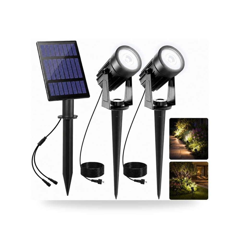 كورسلاكس مصباح كشاف LED يعمل بالطاقة الشمسية، ضوء ابيض موديل IP65